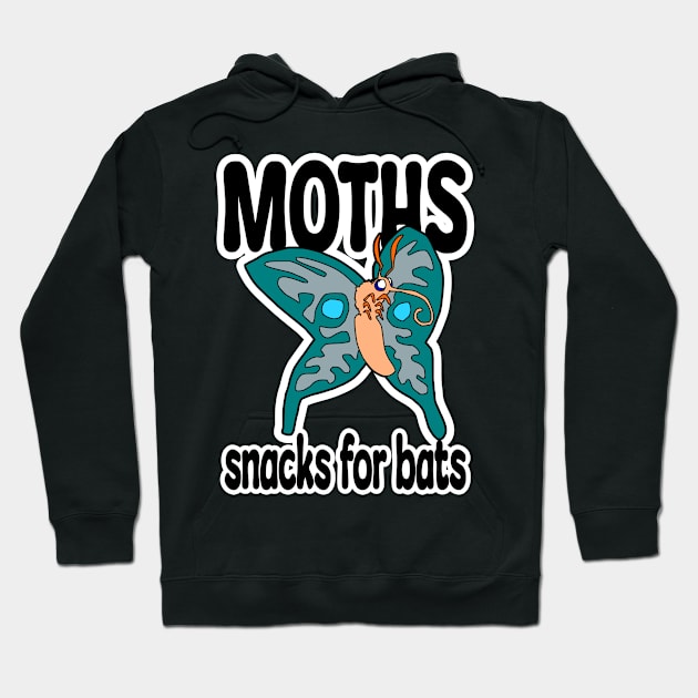 Moths Snacks for Bats Hoodie by TealTurtle